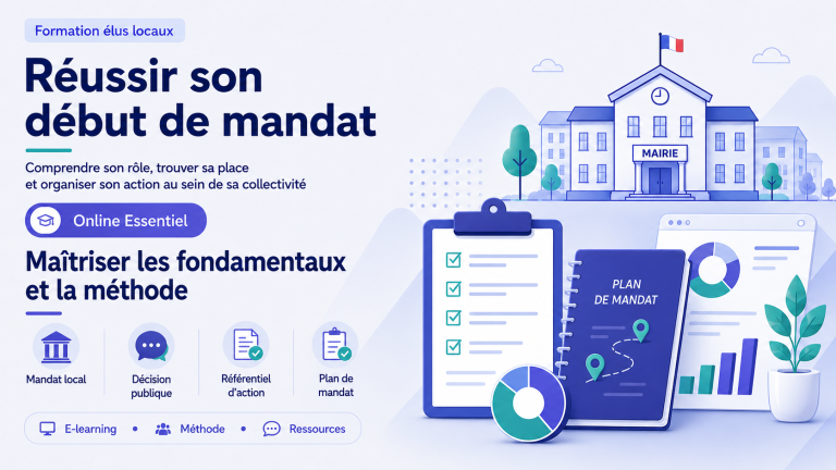ERF1 — Réussir son début de mandat et trouver sa place d’élu local — Module e-learning Essentiel Online
